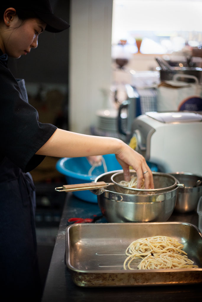 We make our pasta daily.